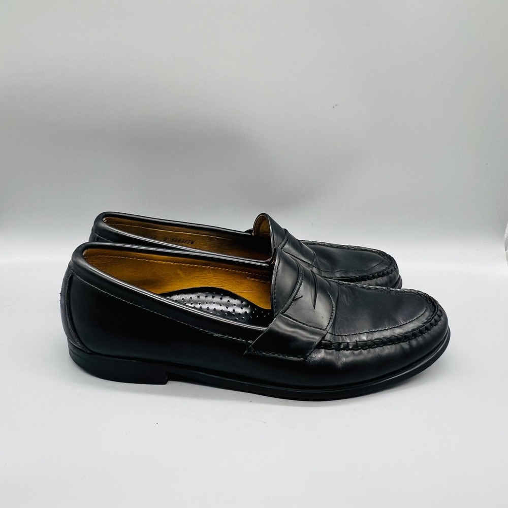 Sebago Shoes Mens 11 Black Leather Classic Penny Loafer Dan Dress Preppy
